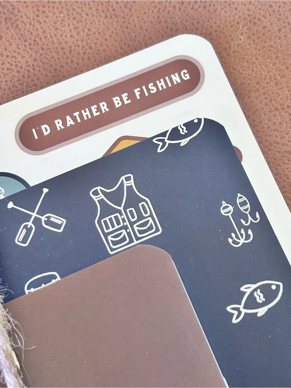 Dad Gift Set Fishing Stationary NoteBook Journal Decor Fringe CBE Paperie